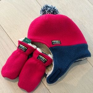 LL Bean Toddler Girl’s Hat and Gloves